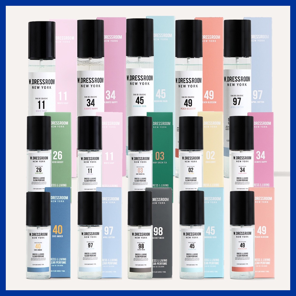 Nước hoa W.DRESSROOM LIVING CLEAR dung tích 70/ 150ml phong cách BTS Jungkook