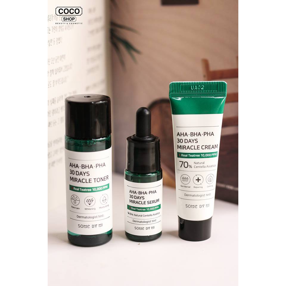 Set mini 3 món cho da mụn Some By Mi AHA- BHA-PHA 30 Days Miracle Travel Kit MTK3