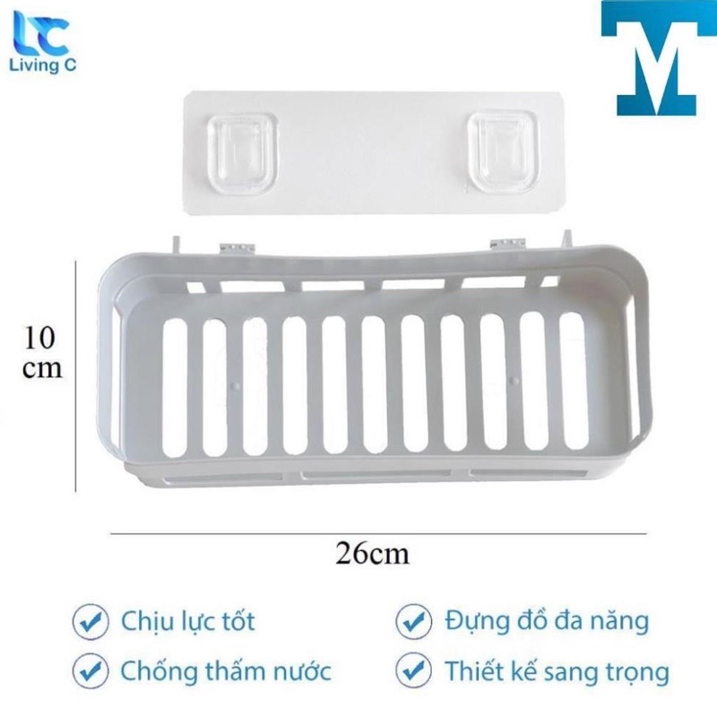 Kệ Nhà Tắm Dán Tường/Kệ Dính Tường Đựng Đồ Siêu Chắc 0840