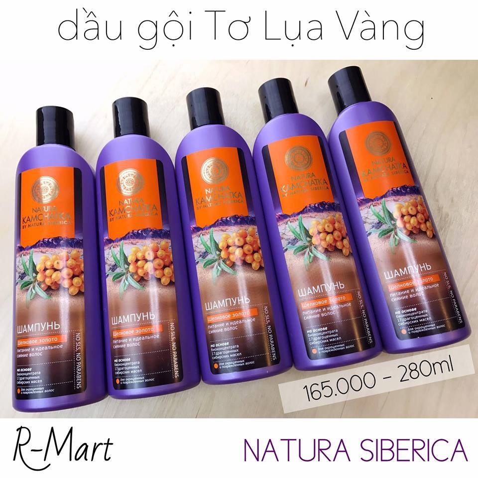 Dầu gội Tơ Lụa Vàng dành riêng cho mái tóc sau khi nhuộm, làm hóa chất bị khi, xơ, hư tổn đến từ NATURA SIBERICA