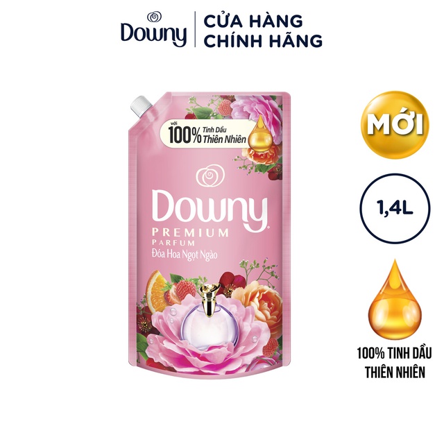 Nước xả vải Downy Đóa hoa ngọt ngào túi 1.4L