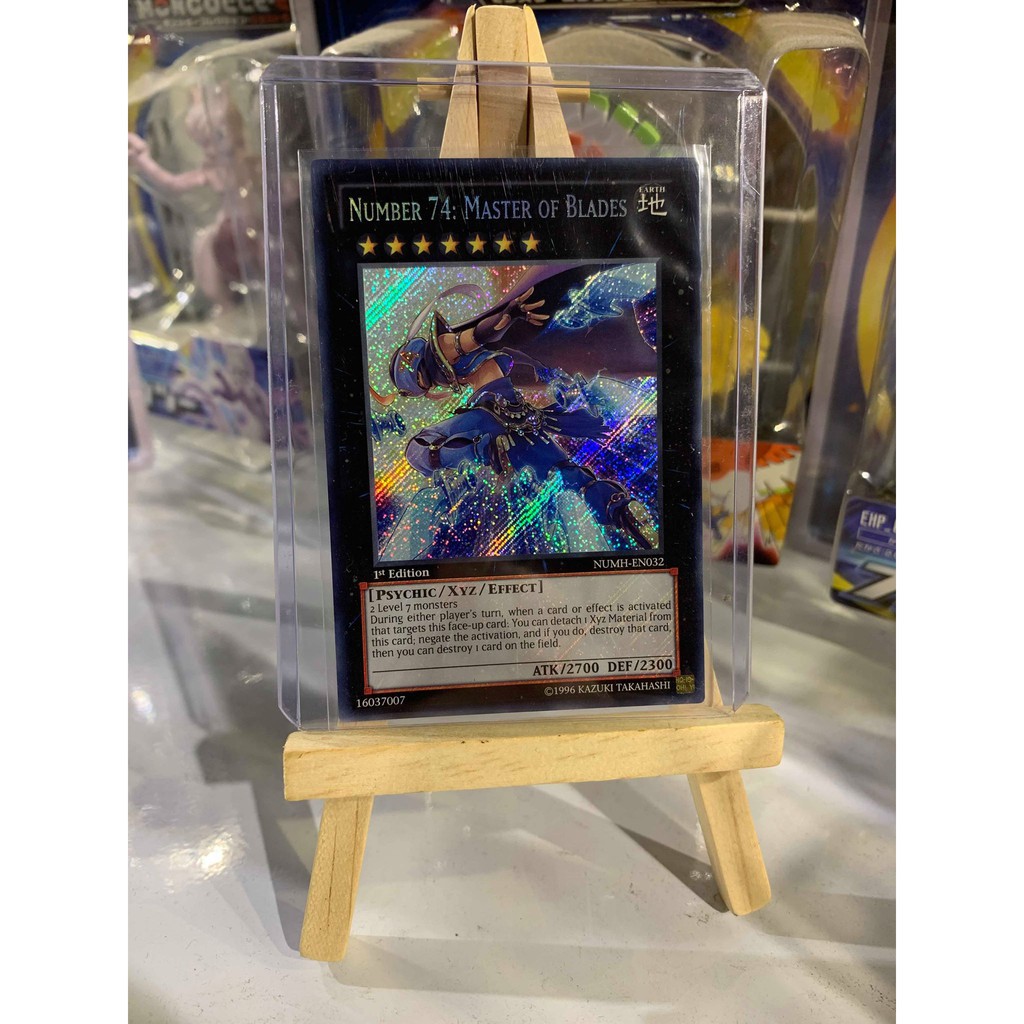 Lá bài thẻ bài Yugioh Number 74 Master of Blades - Secret Rare - Tặng bọc bài nhựa bảo quản