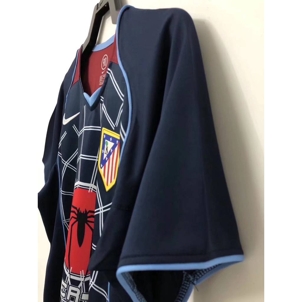 Áo Thun Họa Tiết Câu Lạc Bộ Bóng Đá Atletico Madrid Phong Cách Retro Cho Nam 2004-2005