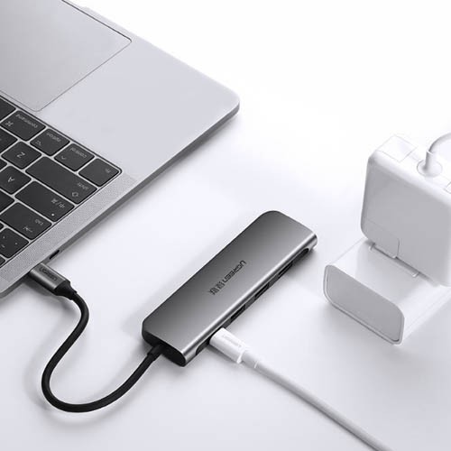 Thiết bị mở rộng [USB type-C sang HDMI/ Hub USB 3.0] hỗ trợ sạc cổng USB-C chính hãng Ugreen 50209