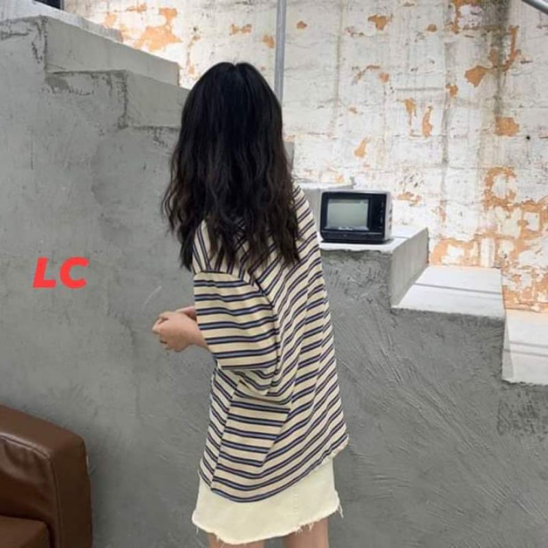 Áo thun tay lỡ Unisex Winxx, áo phông nam nữ kẻ ngang form rộng Hàn Quốc ATL03 | BigBuy360 - bigbuy360.vn