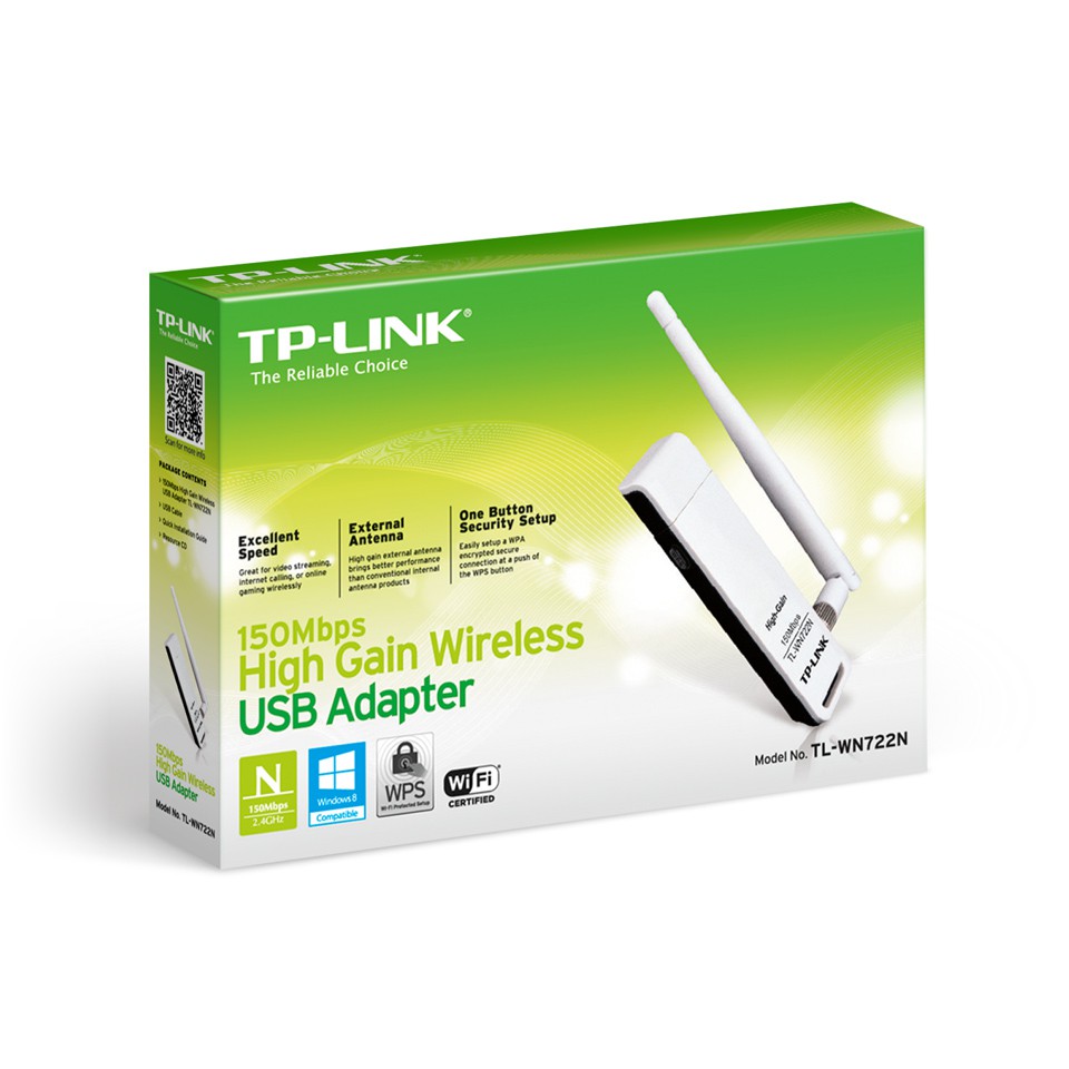 USB thu sóng Wi-Fi Độ Tốc độ 150Mbps TP-Link TL-WN722N | BigBuy360 - bigbuy360.vn