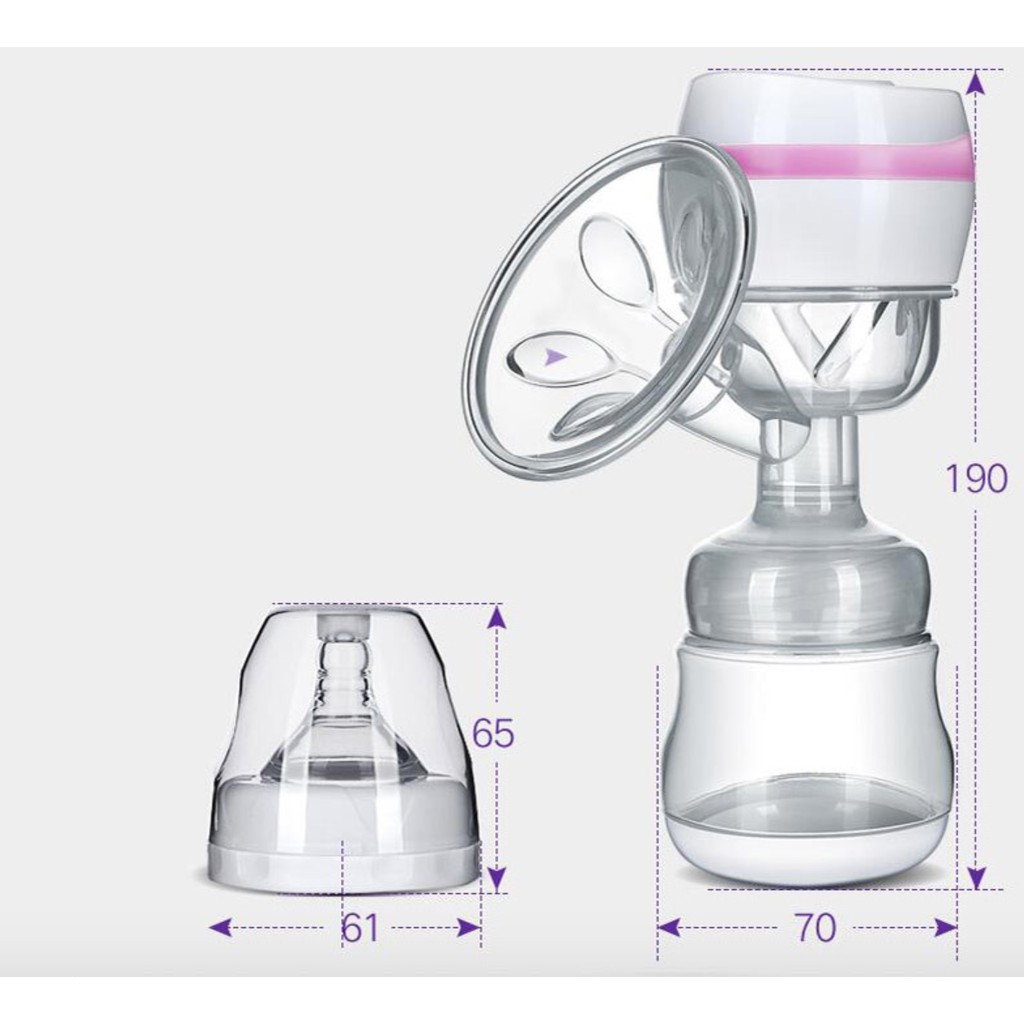 Máy hút sữa điện cao cấp điều chỉnh lực hút Breast Pump tặng địu bé 4 tư thế - HanruiOffical