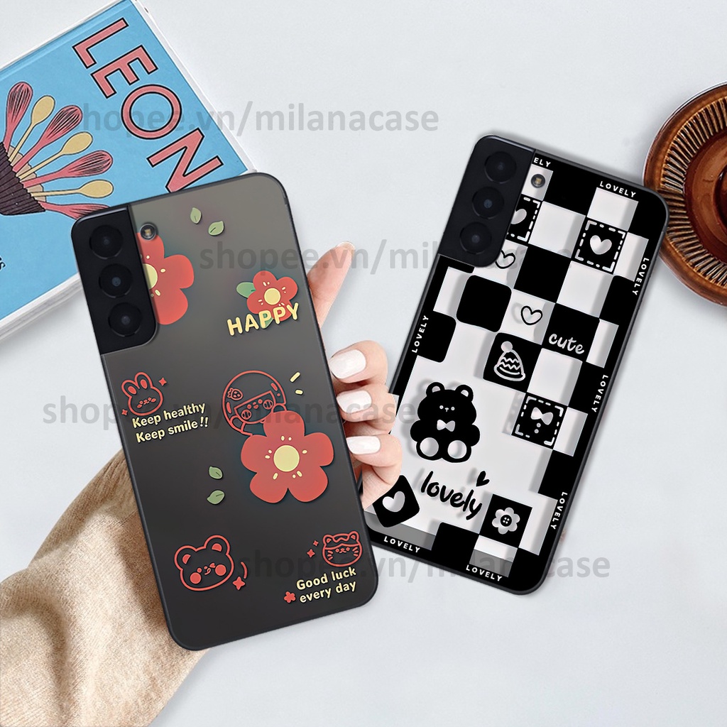 Ốp Samsung S21 / S21 FE / S21 Plus / S21+ in hình caro trái tim siêu đẹp, siêu nét đầy phong cách cá tính