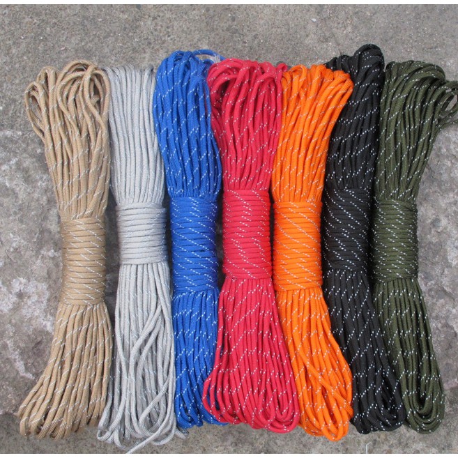 Dây dù paracord 9 lõi phản quang 4mm 31 mét