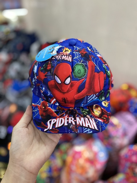 [ Bé dưới 1,5 tuổi ] Nón kết Spiderman in cho bé Trai