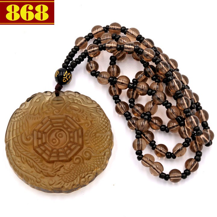 Dây chuyền Long Phụng Bát Quái nâu DBQN1