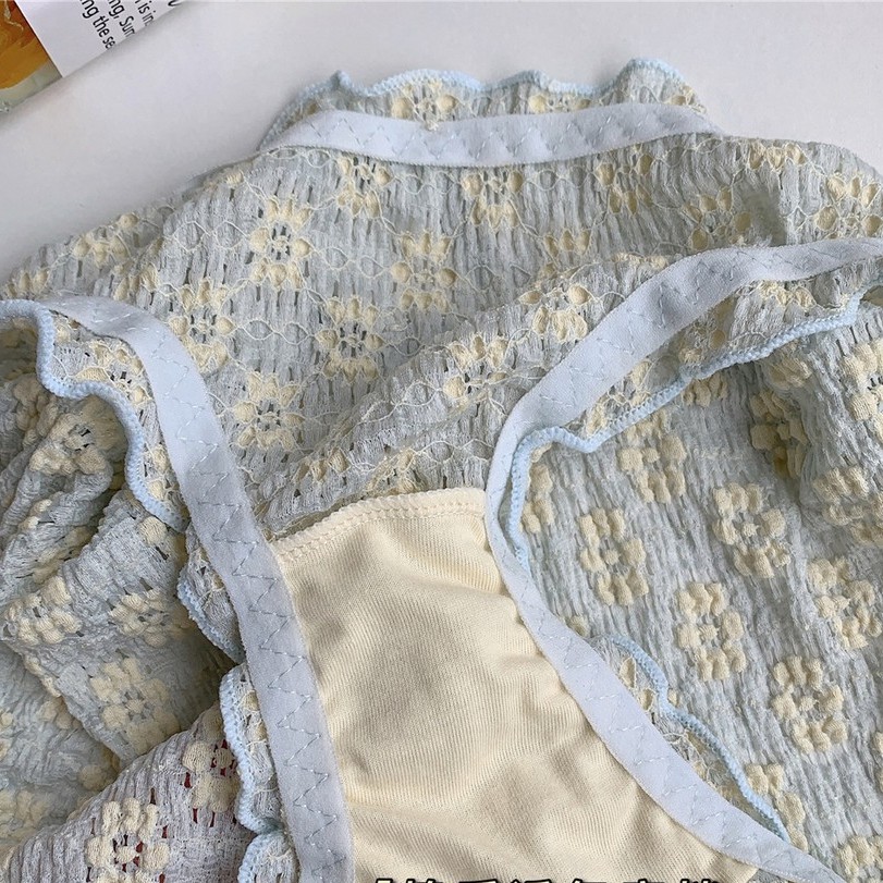 Quần lót nữ cao cấp sexy Cotton thoáng khí kháng khuẩn thêu hoa ren ngọt ngào dịu dàng Lolita sexy size 40-65kg M33 | BigBuy360 - bigbuy360.vn