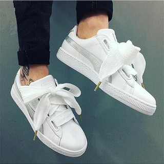 GIÀY THỂ THAO Giày thể thao sneaker PUMA basket heart PaTENT FULL WHITE NAM NỮ 2018