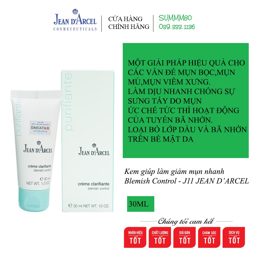 [TRỢ GIÁ] Kem làm giảm mụn nhanh Jean Darcel_blemish control Jean D'Arcel | BigBuy360 - bigbuy360.vn