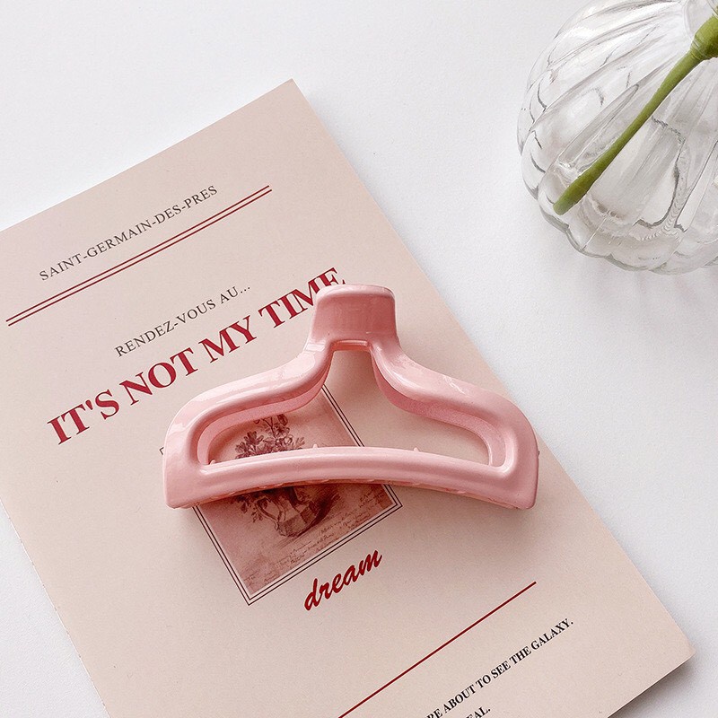 Kẹp tóc cỡ lớn màu Pastel phong cách Hàn Quốc