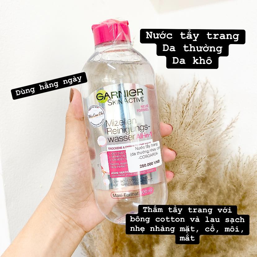 Nước tẩy trang Garnier các loại- Hàng Đức -400ml