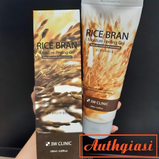 Tẩy da chết 3W Clinic Rice Brain Moisture Peeling Gel TDC gạo 180ml [Mới 2019]