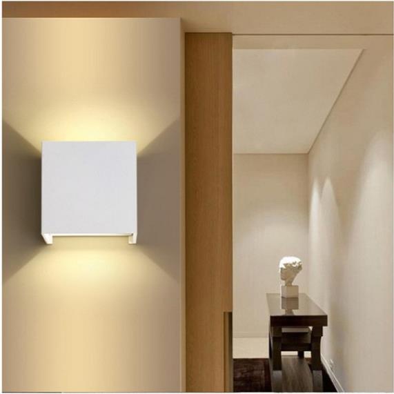 Đèn led trang trí gắn tường hình vuông 12w