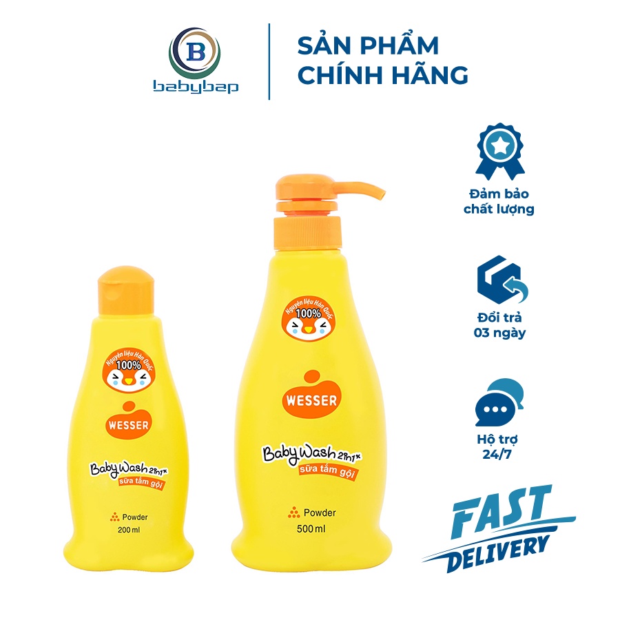 Sữa tắm gội em bé Wesser 200ml/ 500ml