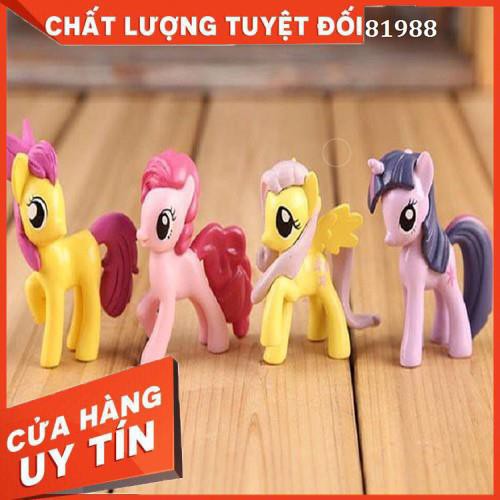 XẢ KHO+FREE SHIP]  Ngựa Pony thiên thần set 12 con loại to | Ngựa thiên thần Poly loại to