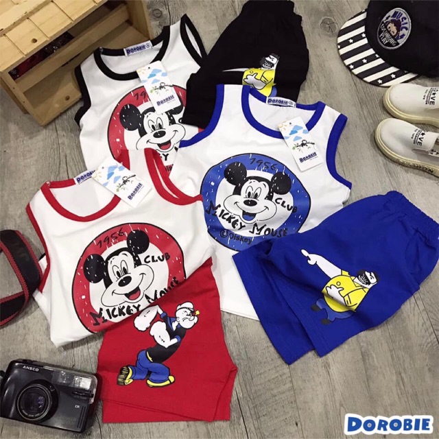 Bộ bé trai ba lỗ Mickey