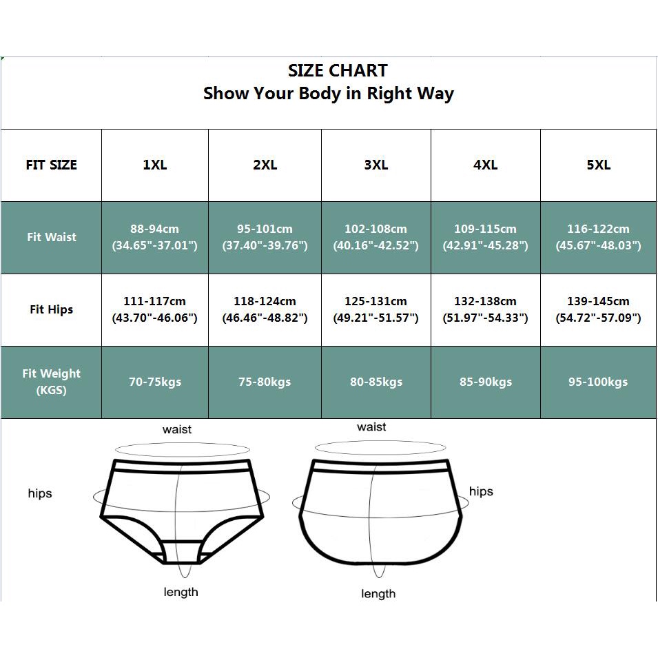 Cute Byte Quần Lót Cotton Không Đường May Lưng Cao Cỡ Lớn XL-5XL Dễ Thương Cho Nữ