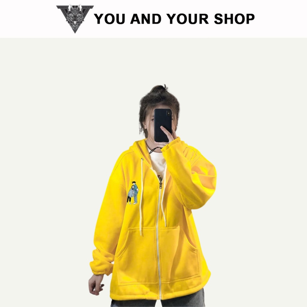 Áo Khoác Nỉ Nam Nữ - Áo Hoodie Lót Nỉ Bông YAYSHOP Dáng Rộng Unisex Hàn Quốc - LOVE