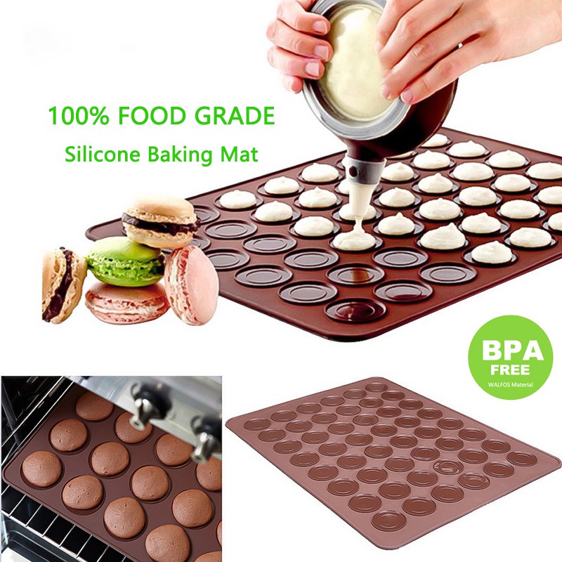 Khuôn Walfos nướng bánh Macaron bằng silicon có 48/30 ô tiện dụng