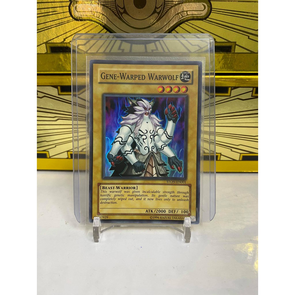 [ Dưa Hấu Yugioh ] Lá bài thẻ bài Gene-Warped Warwolf - Super Rare Unlimited - Tặng bọc bài nhựa bảo quản