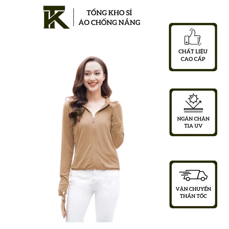 Áo chống nắng 2 lớp thoáng khí, làm mát, ngăn UV, có lưới nách