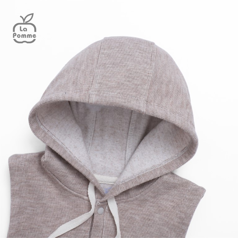 Áo Gile mũ La Pomme Cool Pocket - Nâu nhạt