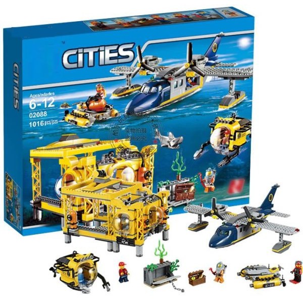 Xả hết hàng - lắp ráp mô hình city cities trạm nghiên cứu dưới đại dương