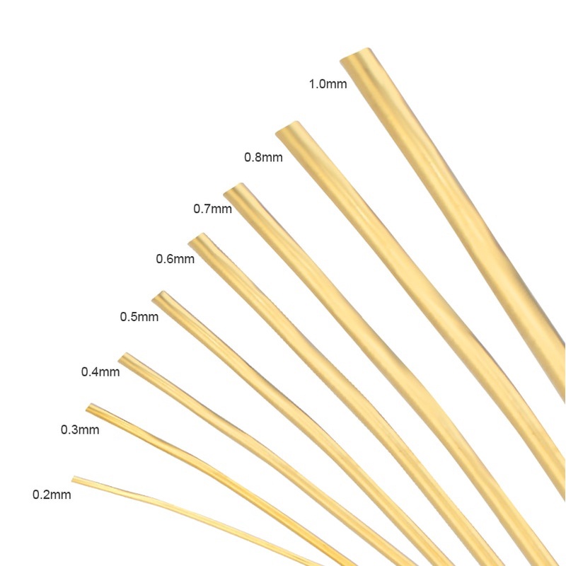 Cuộn Dây Đồng 0.2-1mm Màu Vàng/Vàng/Hồng Làm Vòng Tay/Vòng cổ Thủ Công
