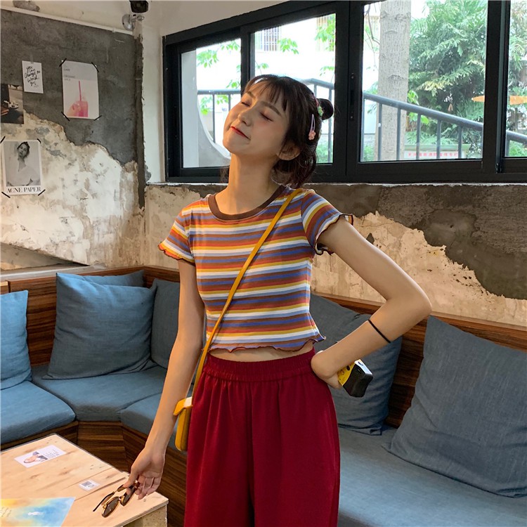 [Hàng có sẵn]Áo croptop len Ulzzang Quảng Châu ALC17