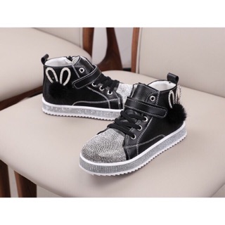 Giày cổ cao Tai Thỏ cao cấp cho bé gái size 27-31