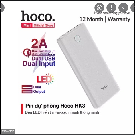 Pin dự phòng Hoco 12000mah HK3