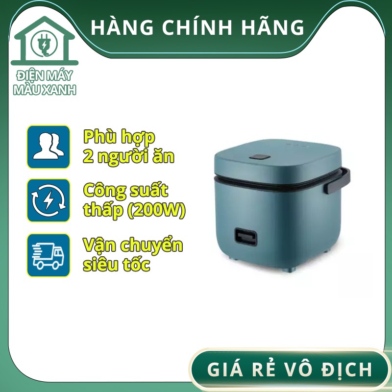 [HÀNG CHÍNH HÃNG] Nồi Cơm Điện Đa Năng Mini JIASHI 1,2L Hàng Nội Địa Cao Cấp (Nấu Cháo, Chưng, Hấp, Luộc...)