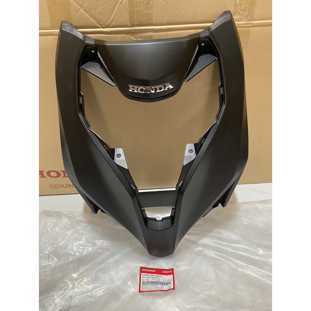 Bộ ốp trước - mặt nạ to đựng pha trước HONDA AIR BLADE 125 năm 2016-2017-2018 màu Đen nhám. *NHA76M* 64300K66V00ZS