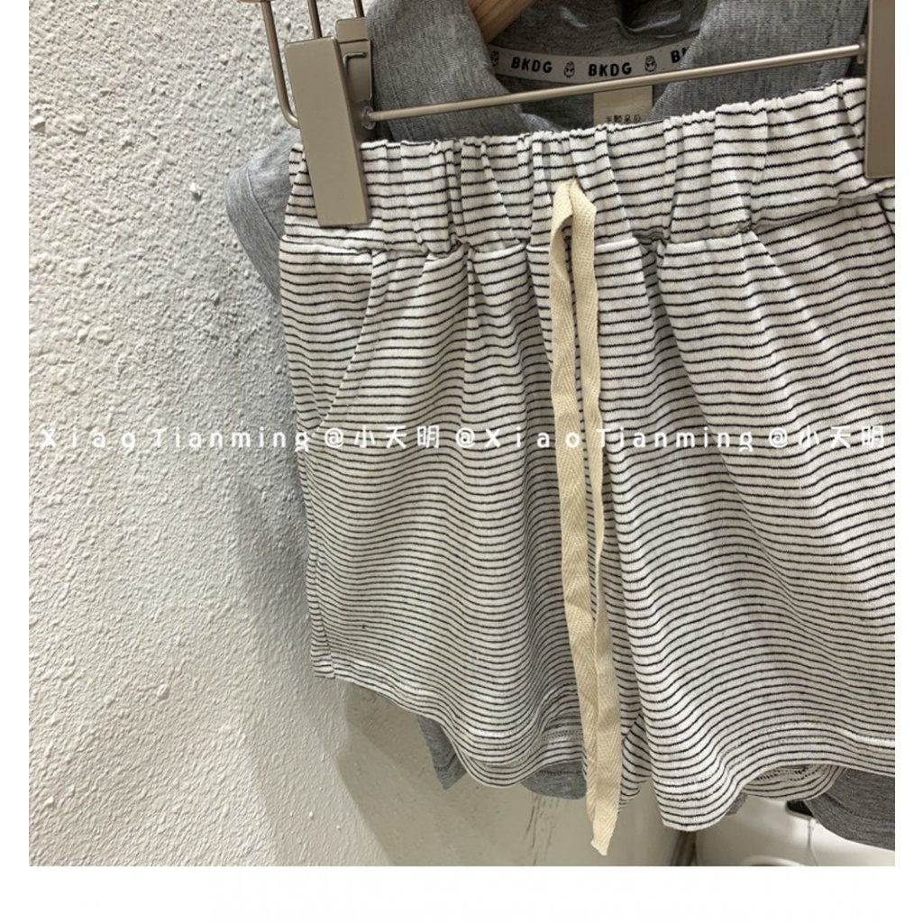 [Babycat] Hàng Có Sẵn Set Áo Thun Tay Ngắn + Quần Dài Họa Tiết Kẻ Sọc Phong Cách Nhật Bản Hàn Quốc Nhật Bản 2022 Mùa Hè Cho Bé Trai Bé Gái