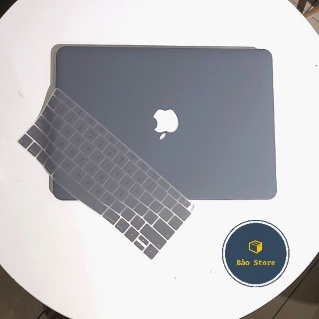 [ TẶNG MIẾNG DÁN MÀN HÌNH VÀ NÚT CHỐNG BỤI ] Ốp Macbook & Phủ Phím MacBook Màu Xám ( Grey ) Full Đời Máy | BigBuy360 - bigbuy360.vn