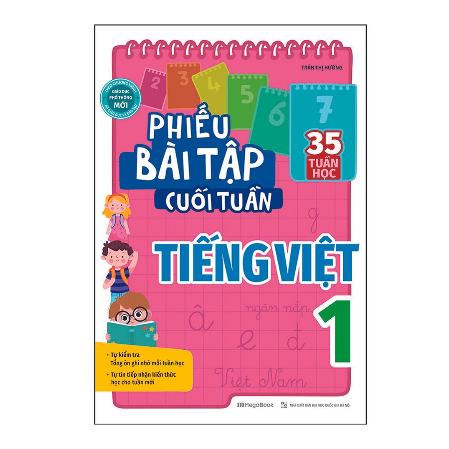 Sách - Phiếu Bài Tập Cuối Tuần Tiếng Việt 1 (35 Tuần Học) - Megabook