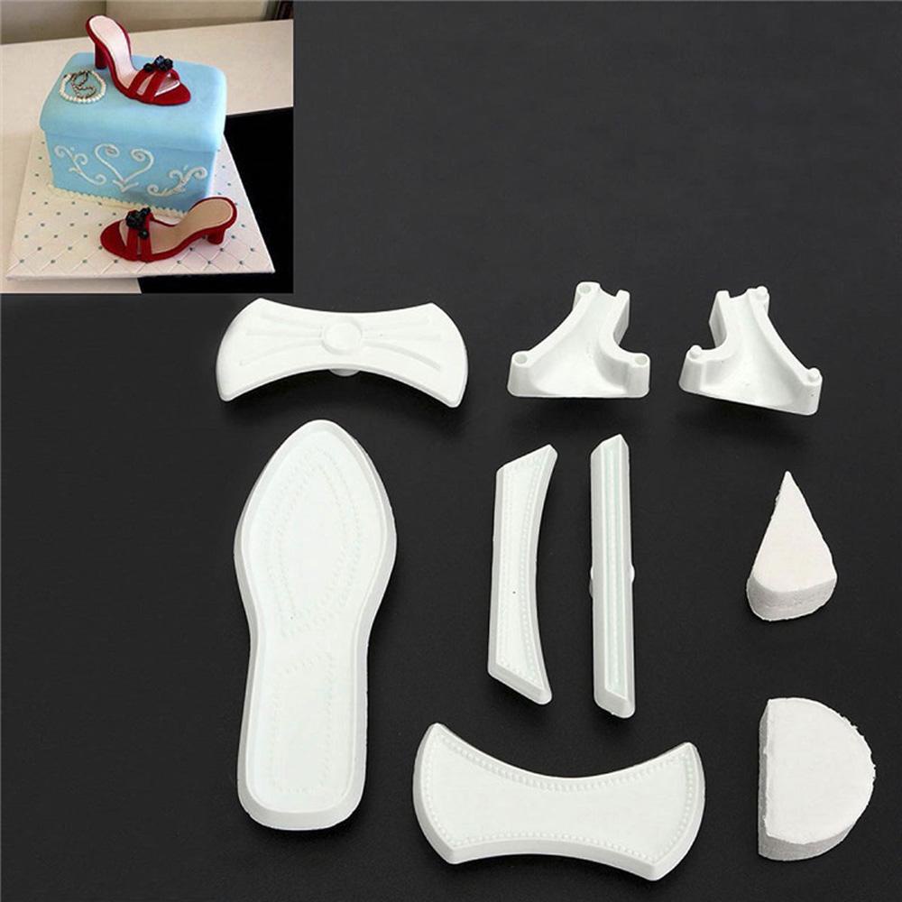 LANSEL Set 9 Khuôn Tạo Hình Chiếc Giày Cao Gót Trang Trí Bánh