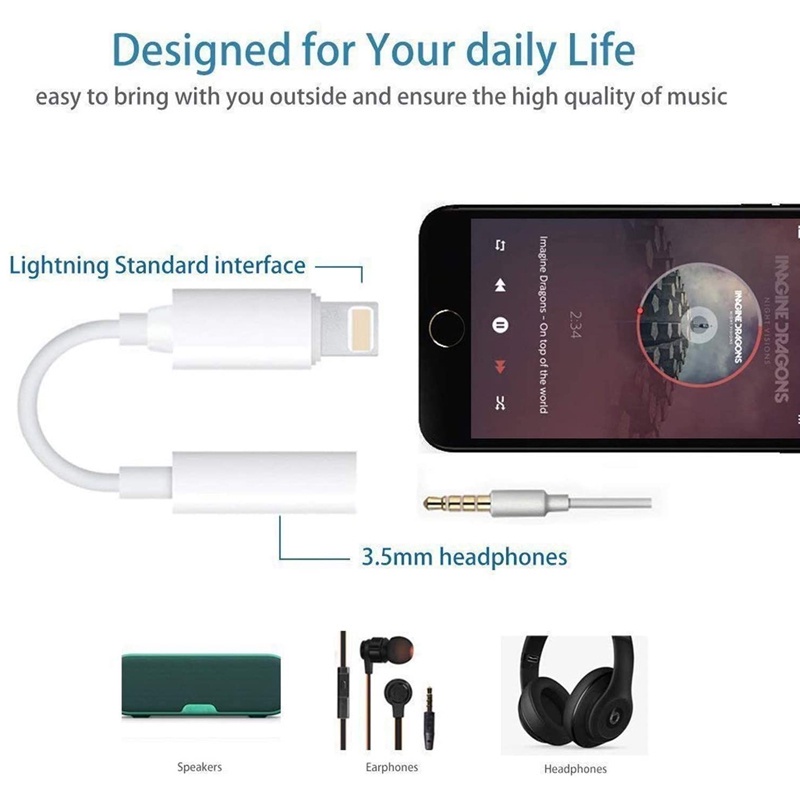 Dây Cáp Chuyển Đổi Tai Nghe 3.5mm Cho iphone XS Max / XS / 8 / 7 Plus 11