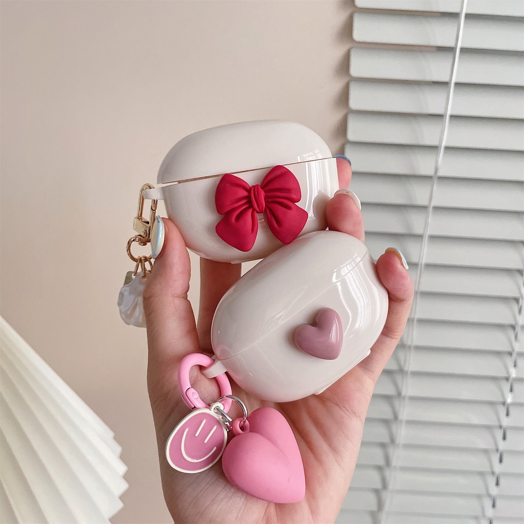 Vỏ Bảo Vệ Hộp Sạc Tai Nghe Bluetooth Không Dây Realme Buds Air3 Bằng TPU Mềm Hình Bướm/Trái Tim DIY