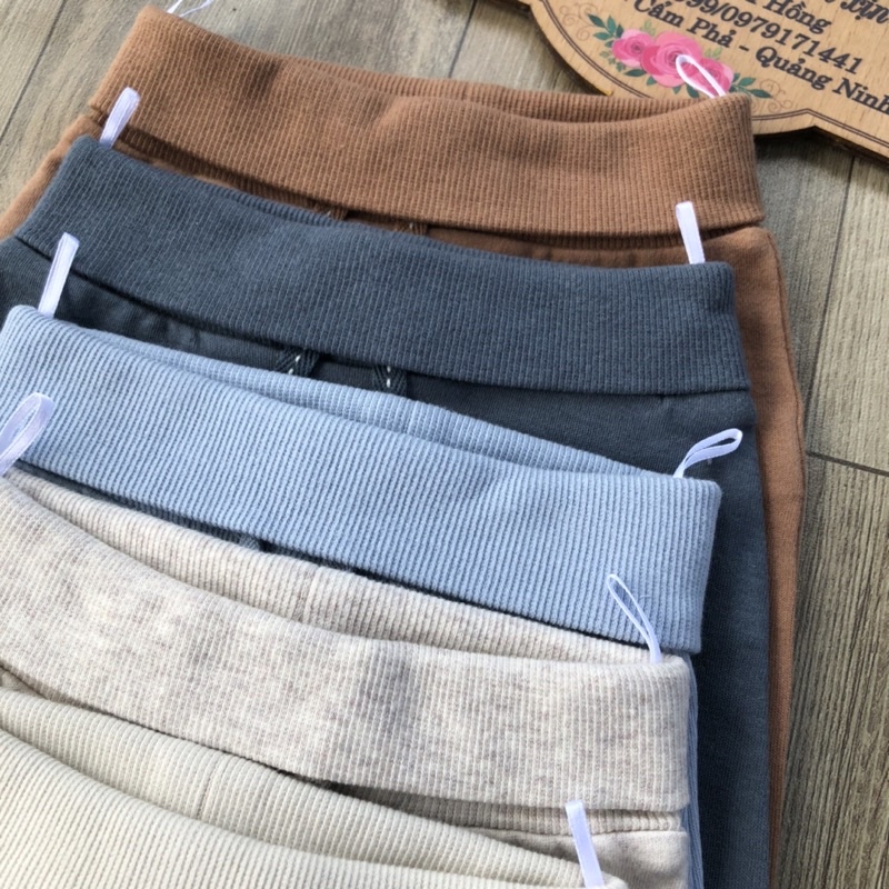 Quần dài cạp cao đũng rộng cho bé trai bé gái, quần dài chất cotton xuất dư-Amystore