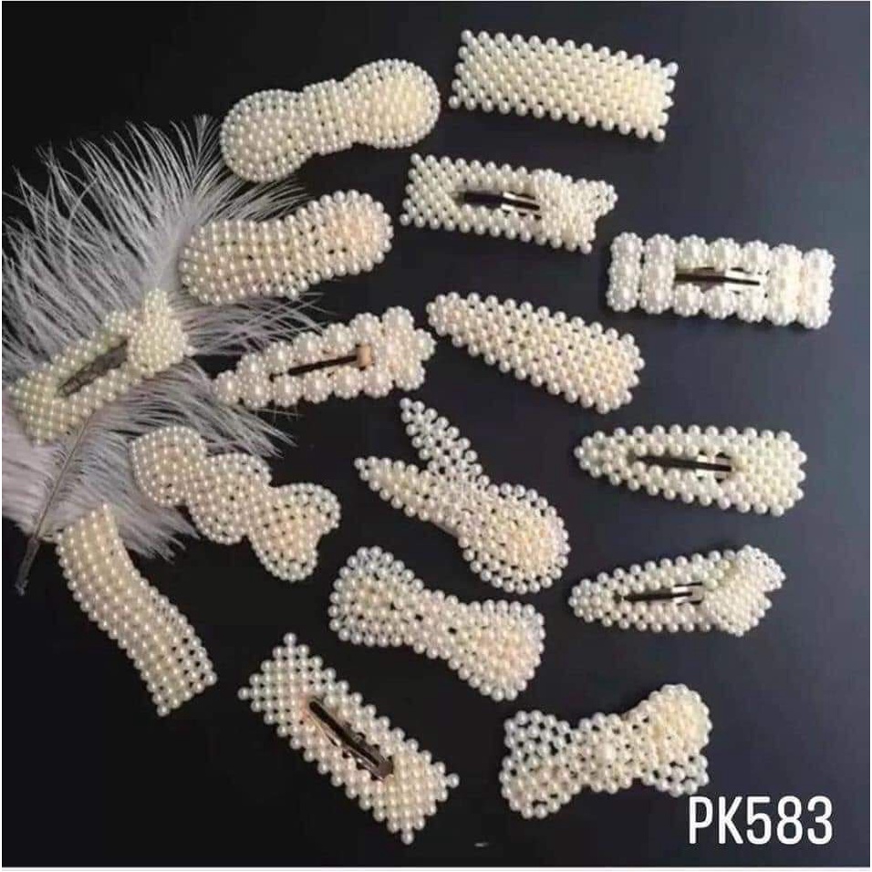 Set 20 Kẹp Tóc Nhựa Giả Ngọc Trai Hiwi