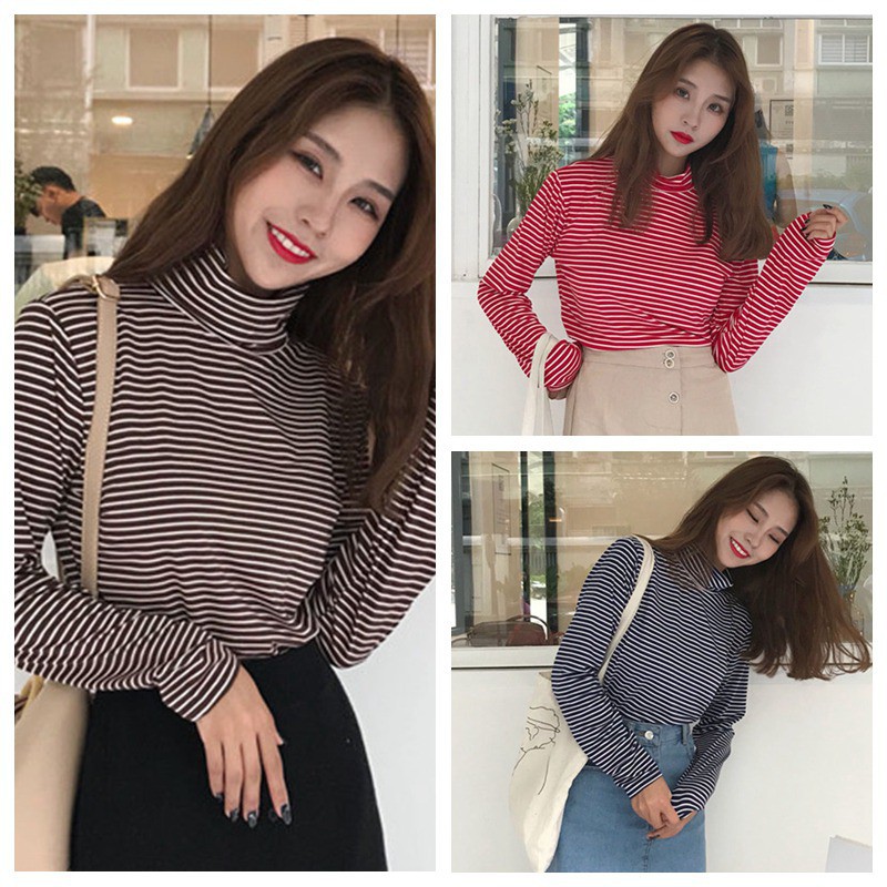 winners Women T-shirt Turtleneck Long Sleeve Basic Tops | BigBuy360 - bigbuy360.vn