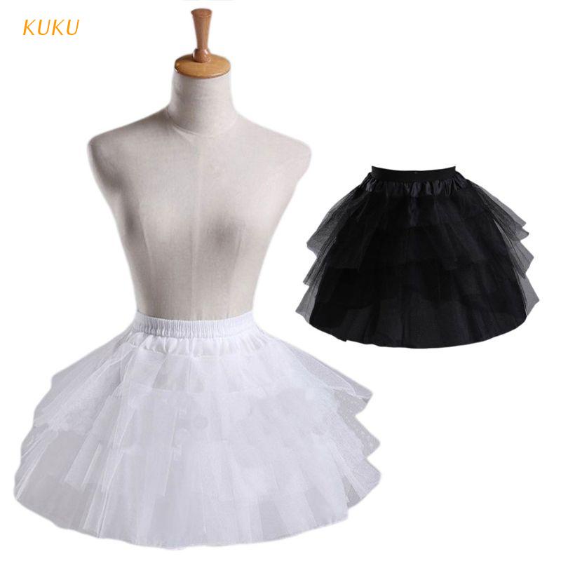 Chân váy lót vải lưới ngắn không có vòng phong cách Lolita dùng để hóa trang cô hầu gái cho nữ