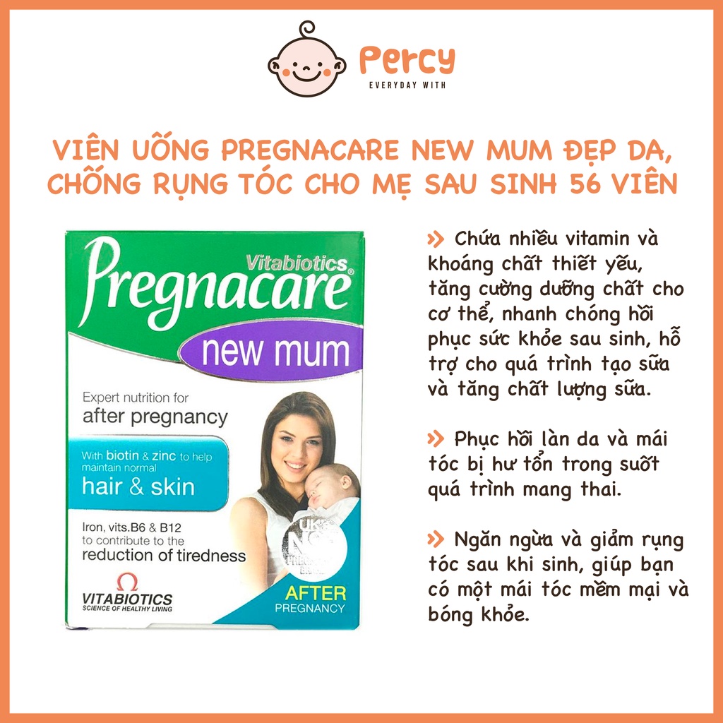 Viên Uống Pregnacare New Mum Đẹp Da, Chống Rụng Tóc Cho Mẹ Sau Sinh 56 viên