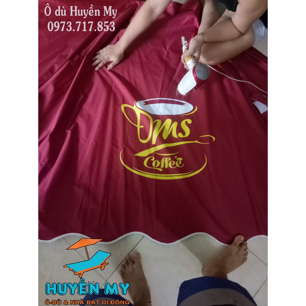 Vải Mái Ô lệch tâm vuông 2,5x2,5m -Thay thế vải mái , sửa chữa ô dù